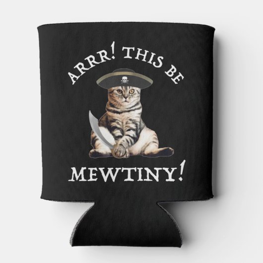 Arr. Dit is heel erg. Pirate Cat Blikjeskoeler (Achterkant)