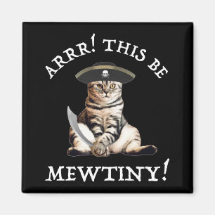 Arr. Dit is heel erg. Pirate Cat Magneet