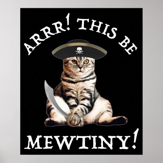 Arr. Dit is heel erg. Pirate Cat Poster (Voorkant)