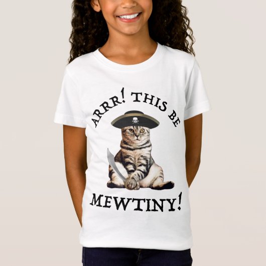 Arr. Dit is heel erg. Pirate Cat T-shirt (Voorkant)