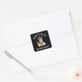 Arr. Dit is heel erg. Pirate Cat Vierkante Sticker (Envelop)