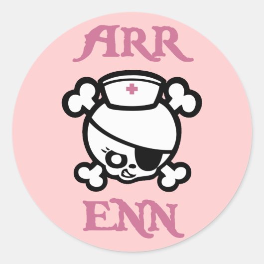 Arr Enn Ronde Sticker (Voorkant)