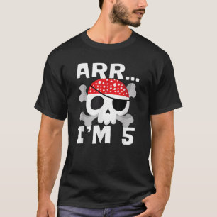 ARR I M 5 jaar oud Piraat Thema 5e verjaardag Par T-shirt