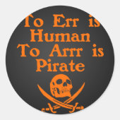 Arr is piraat Stickers (Voorkant)