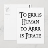 Arr is Pirate Briefkaart (Voorkant / Achterkant)