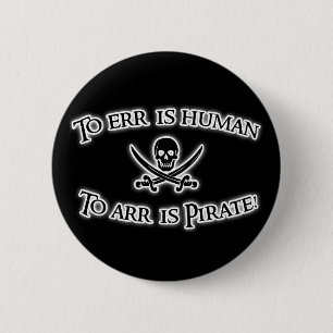 Arr is Pirate. Ronde Button 5,7 Cm