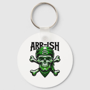 Arr-ish Ierse Piraat St. Patricks Dag Schedel Sleutelhanger