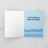 Arr Pirate Boy Funny Verjaardag Kaart Sjabloon (Binnen)