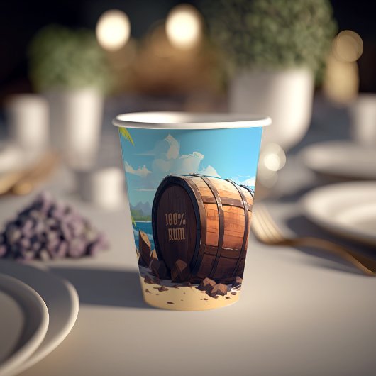 Arr! Pirate Boys "100% Rum" Joke Verjaardag Papieren Bekers