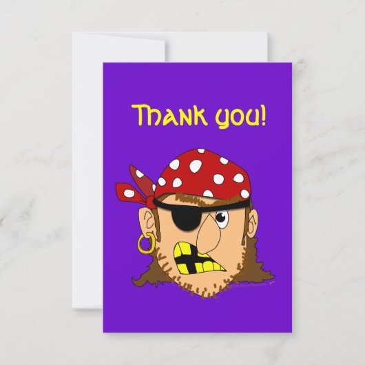 Arr Pirate Man Pirate Stuff Bedankkaart (Voorkant)