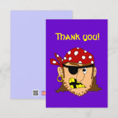 Arr Pirate Man Pirate Stuff Bedankkaart (Voorkant / Achterkant)