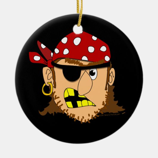 Arr Pirate Man Pirate Stuff Keramisch Ornament (Voorkant)