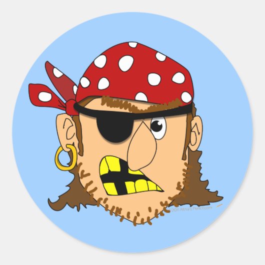 Arr Pirate Man  Pirate Stuff Ronde Sticker (Voorkant)