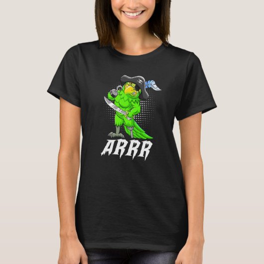 Arr Pirate Parrot Jolly Roger Halloween Costume D T-shirt (Voorkant)
