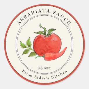 Arrabiata Pasta sauce Jar label