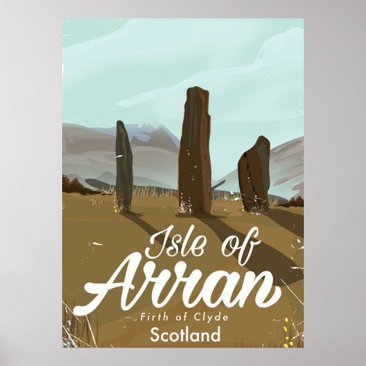 Arran-eiland vintage reisposter poster (Voorkant)