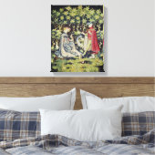 Arras Tapestry, aanbieding van het hart Canvas Afdruk (Insitu (Slaapkamer))