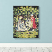 Arras Tapestry, aanbieding van het hart Canvas Afdruk (Insitu (Houten vloer))