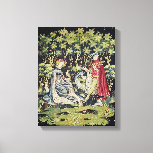 Arras Tapestry, aanbieding van het hart Canvas Afdruk (Voorkant)