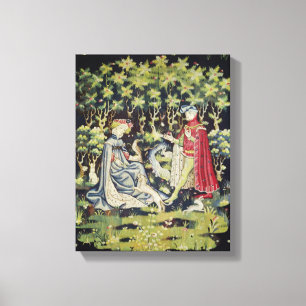 Arras Tapestry, aanbieding van het hart Canvas Afdruk