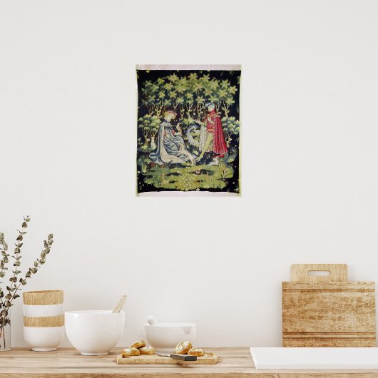 Arras Tapestry, aanbieding van het hart Poster (Keuken)