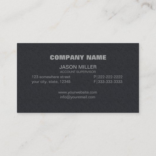 Array en Line Monogram Professional Silver ID313 Visitekaartje (Achterkant)