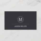 Array en Line Monogram Professional Silver ID313 Visitekaartje (Voorkant)