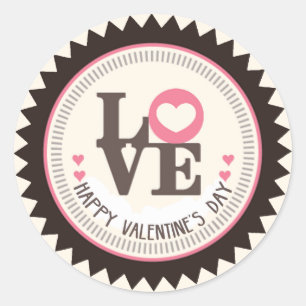 Array of Love Happy Valentine Day Ronde Sticker
