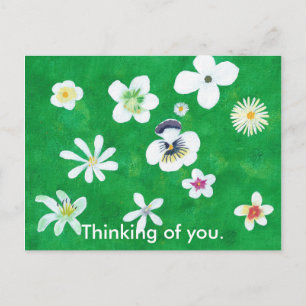 Array of White Flowers Denken aan je Briefkaarten