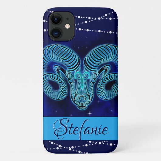 Arrays in Dark Blue Hoesje-Mate iPhone Case (Achterkant)
