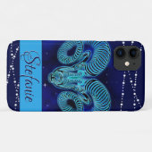 Arrays in Dark Blue Hoesje-Mate iPhone Case (Achterkant (horizontaal))