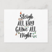 Arrenslee All Day Game de hele Nacht Leuke Kerstmi Briefkaart (Voorkant)