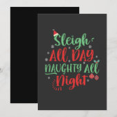 Arrenslee all day ondeugend all night grappig kers kaart (Voorkant / Achterkant)