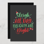 Arrenslee all day ondeugend all night leuke kerst  kaart (Voorkant / Achterkant)