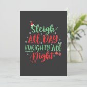 Arrenslee All Day Stout All Night Grappige Kerstmi Kaart (Staand voorkant)