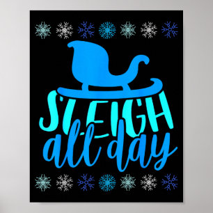 Arrenslee dag sneeuw pret slee rit met paarden of poster