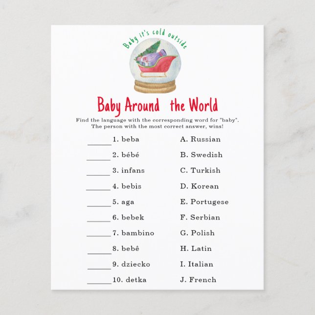 Arrenslee van de Kerstman - Baby rond de wereld sp (Voorkant)