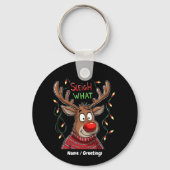 Arrenslee Wat? Grappige Interpretatie van Kerstmis Sleutelhanger (Voorkant)