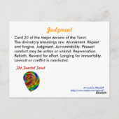 Arrest Tarot Card Briefkaart (Achterkant)