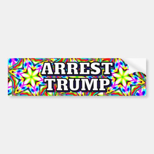 ARREST TRUMP (you may change the words) Bumpersticker (Voorkant)