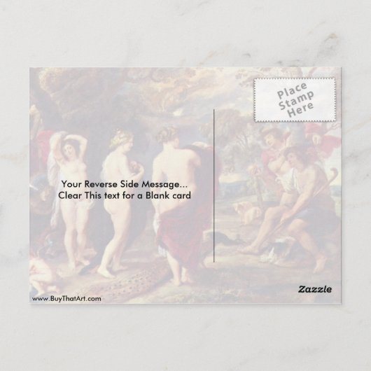 Arrest van het hof van Parijs, Peter Paul Rubens Briefkaart (Achterkant)