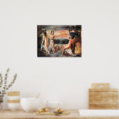 Arrest van Paul Cezanne in Parijs Poster (Keuken)