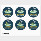 Arrestatie Bill Clinton Epstein Island Ronde Sticker (Vel)