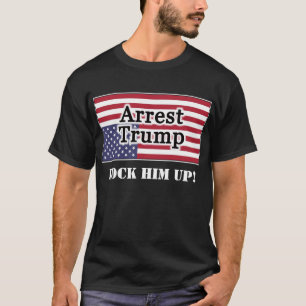Arrestatie Trump ondersteboven Amerikaanse vlag T-shirt