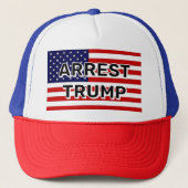 ARRESTATIE TRUMP ( u kunt de woorden wijzigen ) Trucker Pet (Voorkant)