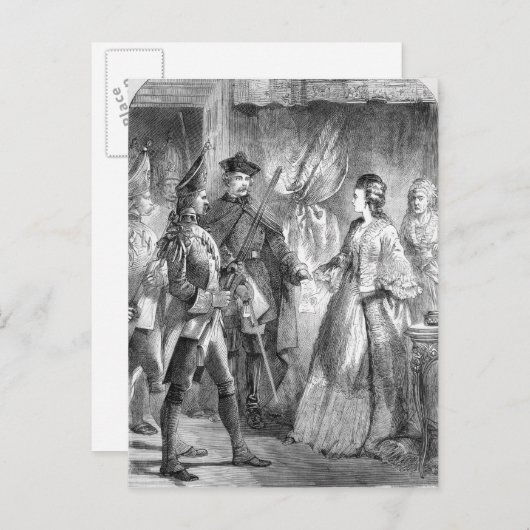 Arrestatie van Caroline Matilda Briefkaart (Voorkant / Achterkant)