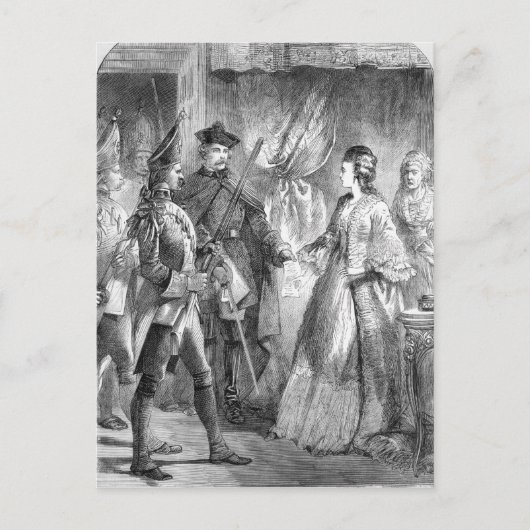 Arrestatie van Caroline Matilda Briefkaart (Voorkant)