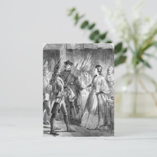 Arrestatie van Caroline Matilda Briefkaart (Staand voorkant)