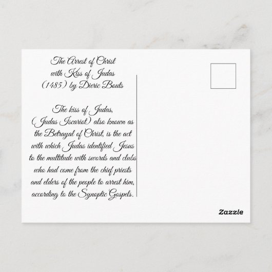 Arrestatie van Christus Briefkaart (Achterkant)