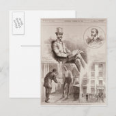 Arrestatie van de heer C.S. Parnell, parlementslid Briefkaart (Voorkant / Achterkant)